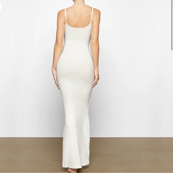 SKIMS SOFT LOUNGE LONG SLIP DRESS | MARBLE - Picture 3 of 6